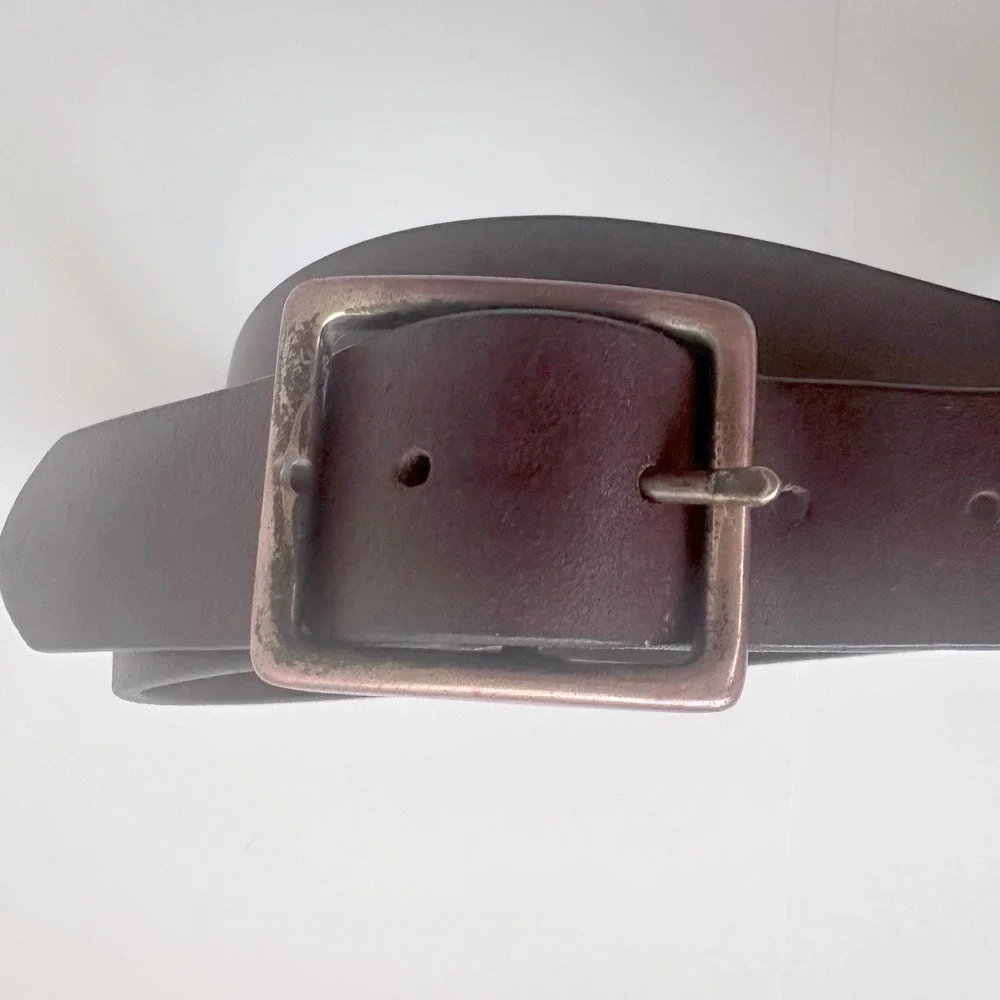 Old Navy Mens Brown Genuine Italian Leather Belt Size 40 Made in USA